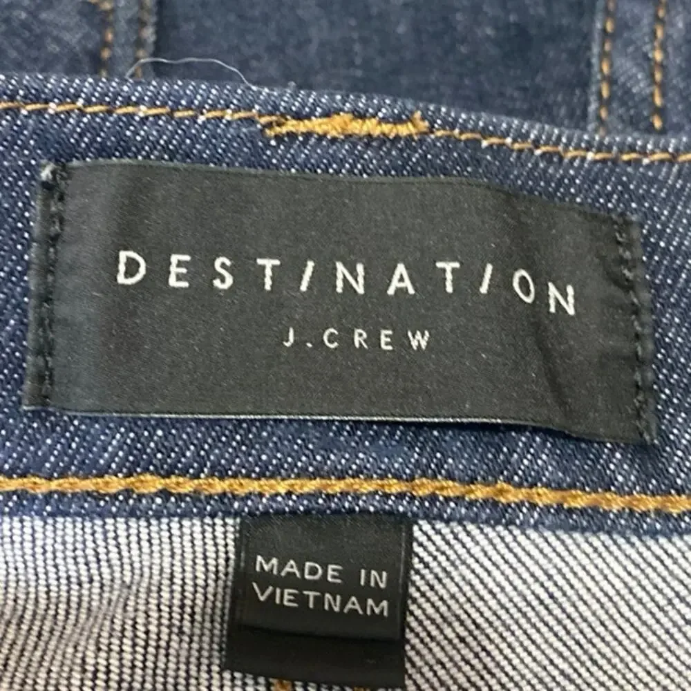J.Crew Destination Men's Blue High Waist Straight Leg Slim Denim Jeans Pants 33